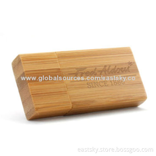Customized Wood Gift USB Flash Drive, with Laser or Printed Logo, Over 10-year Data Retention